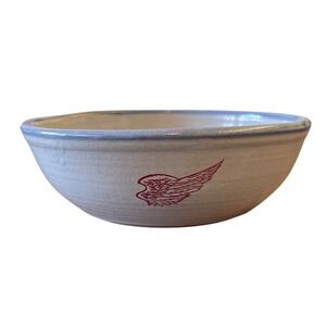 Vtg Red Wing Stoneware Blue Rim Wing Logo Cereal Bowl Single 5.5"